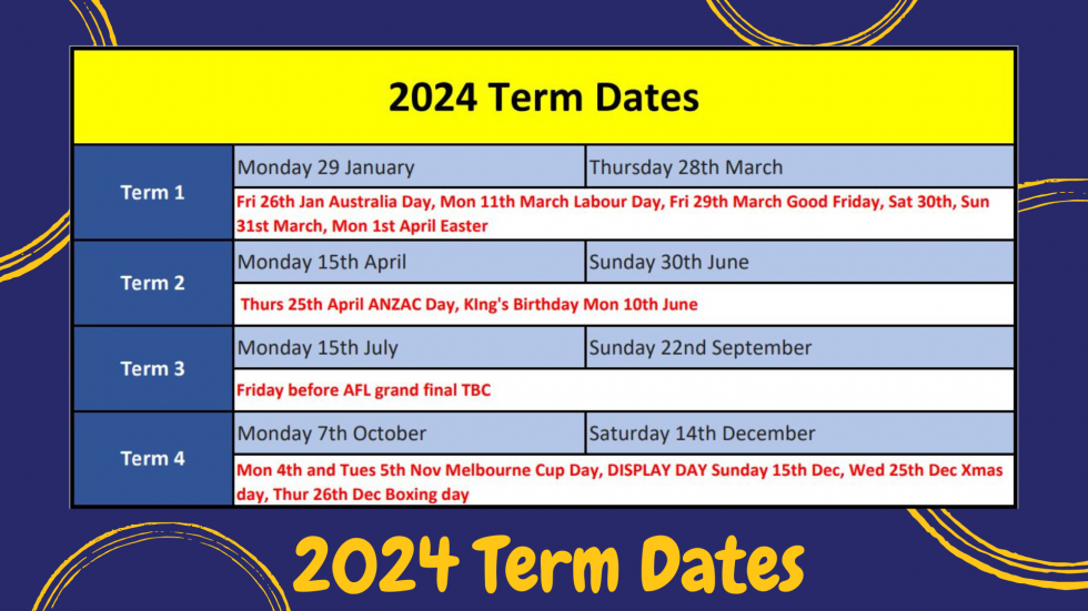 2024 Term Dates BTYC Gymnastics