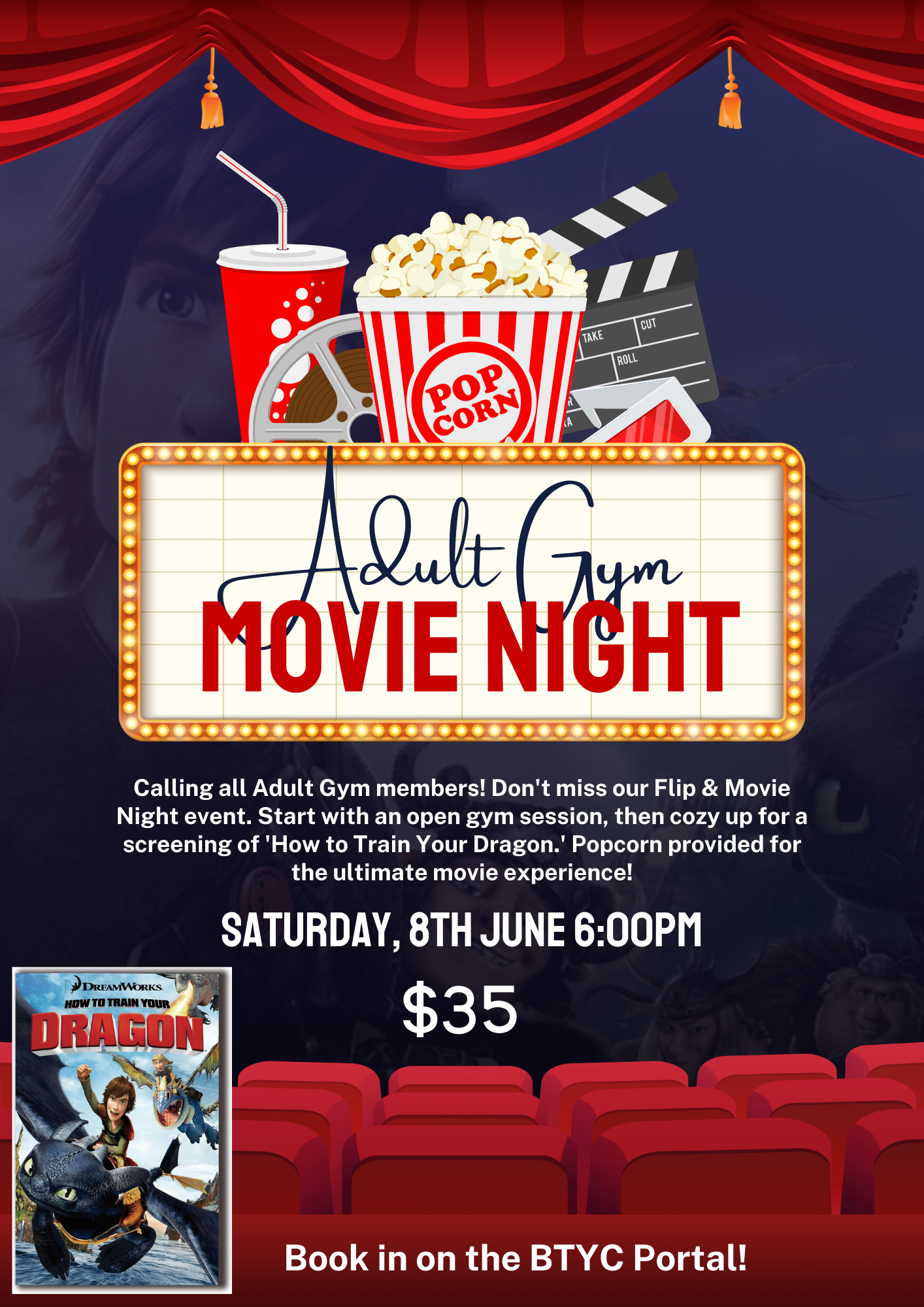 Adult Gym Movie Night - BTYC Gymnastics